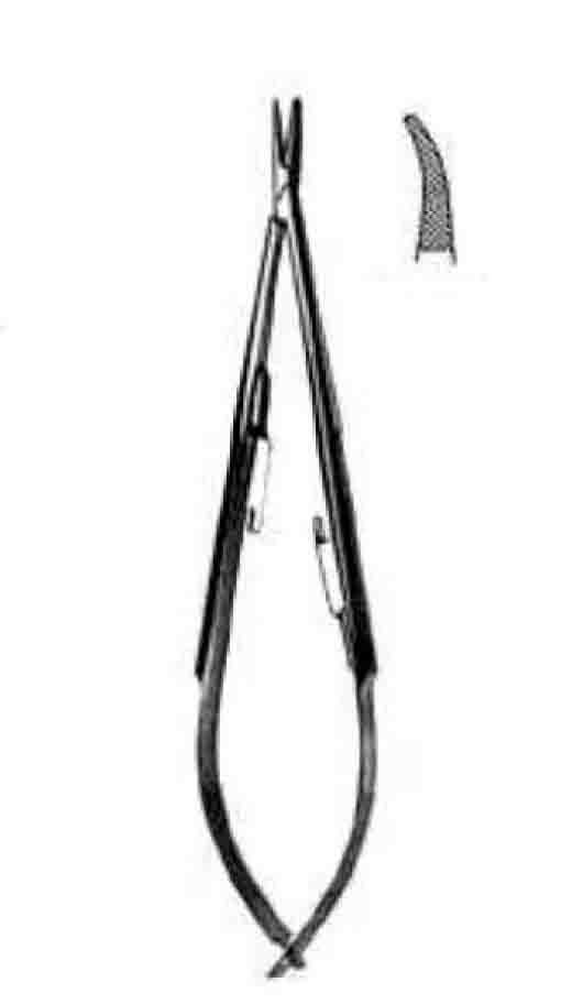 CASTROVIEJO KİLİTLİ MİKRO PORTEKÜ EĞRİ 14CM